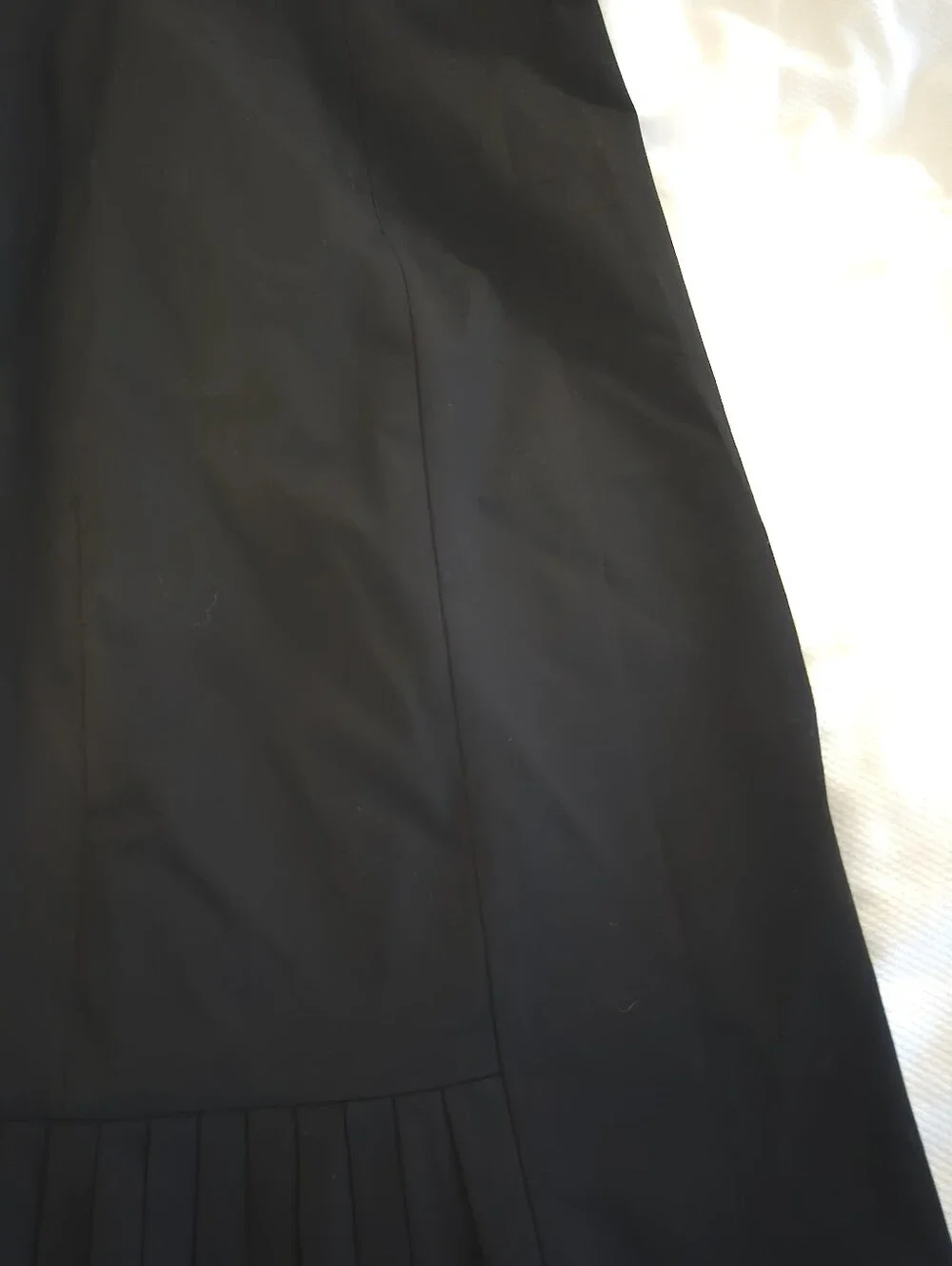 Valerie Stevens Black A-Line Skirt with Pleated Hem